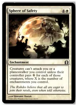 MTG Sphere of Safety - Return to Ravnica Moderately Played English - Image 1