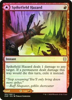 MTG - Spikefield Hazard / Spikefield Cave - Foil - ZNR - Magic the Gathering - Image 1