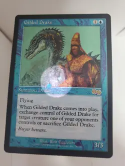 MTG Gilded Drake English Urza's Saga EX/Good - Image 3