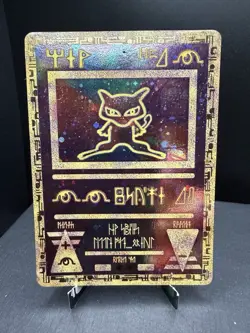Pokemon TCG WOTC Ancient Mew Black Star Promo Holo SWIRL Dent - Image 1