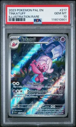 2023 POKEMON PALDEA EVOLVED ILLUSTRATION RARE #217/193 TINKATUFF PSA 10 New Cert - Image 1