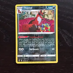 Thievul 105/203 Pokemon Evolving Skies Sword & Shield Reverse Holo Rare NM - Image 1