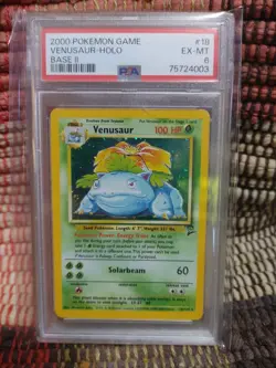 Pokemon 2000 PSA 6 Base Set 2 Venusaur Holo 18/130 - Image 1