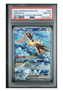 2023 Pokemon MEW EN Zapdos Ex Special iLLustration RARE #202 PSA 10 - Image 1