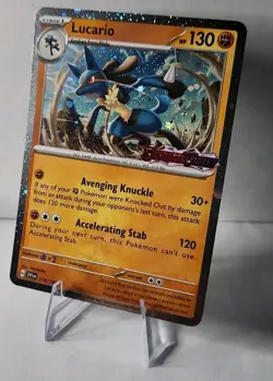 Pokemon TCG Lucario Cosmos Holo Rare STAMPED w/ SWIRL 114/198 S&V Near Mint - Image 1