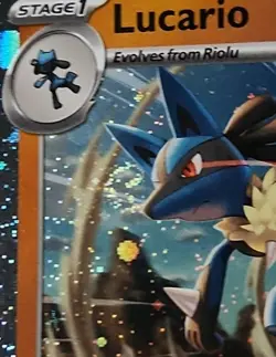 Pokemon TCG Lucario Cosmos Holo Rare STAMPED w/ SWIRL 114/198 S&V Near Mint - Image 2