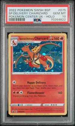 Special Delivery Charizard PSA 10 Pokemon UK Pokemon Center Promo SWSH075 - Image 1
