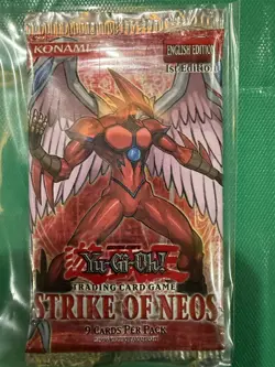 Vintage Yu-Gi-Oh Strike Of Neos 1st Edition Hobby Booster Pack Factory Sealed - Image 1
