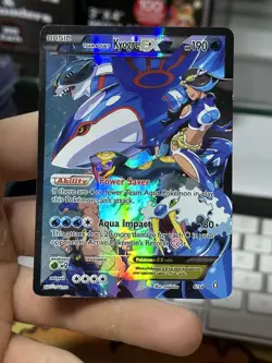 Team Aqua's Kyogre EX 6/34 Double Crisis 2015 Full Art Holo Pokemon Card TCG - Image 3