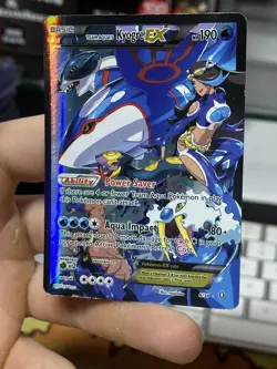 Team Aqua's Kyogre EX 6/34 Double Crisis 2015 Full Art Holo Pokemon Card TCG - Image 4