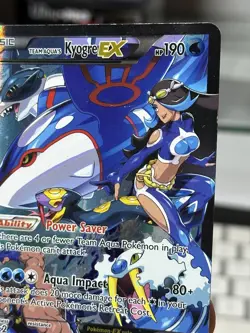 Team Aqua's Kyogre EX 6/34 Double Crisis 2015 Full Art Holo Pokemon Card TCG - Image 5
