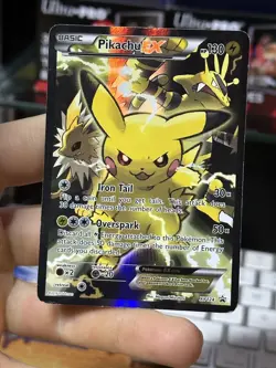 #2 Pikachu EX XY124 XY Black Star Promo 2016 Full Art Holo Pokemon Card TCG - Image 3