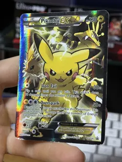 #2 Pikachu EX XY124 XY Black Star Promo 2016 Full Art Holo Pokemon Card TCG - Image 4