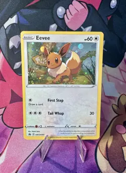 Eevee SWSH095 NM Holofoil Promo Rare Pokemon Card Swirl - Image 1