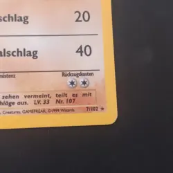 Pokemon TCG Karte Nockchan Hitmonchan 7/102 Base Set Holo Rare Deutsch - Image 5