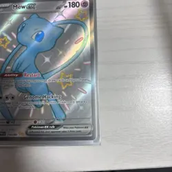 Pokemon TCG Mew EX Full Art Shiny Ultra Rare Card Paldean Fates 216/091 - Image 4