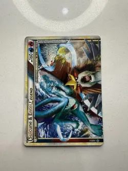 Pokemon TCG Unleashed Suicune and Entei Legend Top 94/95 Holo Card - Image 1