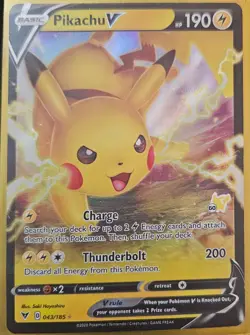 Pikachu V 043/185 Vivid Voltage CGC 9.5 MINT Graded Pokemon Card - Image 1