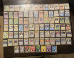 pokemon base set 17 to 102 1999 first edition french 86 card lot - Image 1