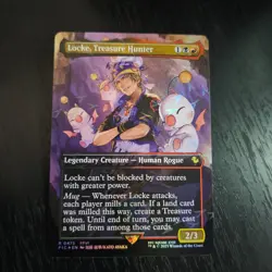 Locke, Treasure Hunter (475) Borderless Chocobo Track Foil Final Fantasy MTG - Image 1