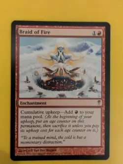 bRAID OF fIRE. rARE eNCHANTMENT cOLDSNAP MTG Card. - Image 1