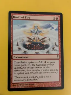 bRAID OF fIRE. rARE eNCHANTMENT cOLDSNAP MTG Card. - Image 2