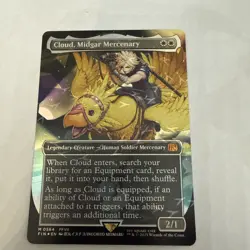 Cloud, Midgar Mercenary (Borderless) (Chocobo Foil) MTG Magic Final Fanstasy - Image 1