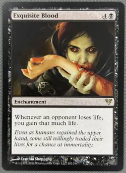 MTG | Exquisite Blood | Avacyn Restored | Rare | Authentic | NM - Image 1