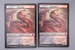 MTG - 0014 Wraith / 0007 Dragon Double Sided Token - LTC x2 - Image 1