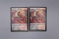 MTG - 0014 Wraith / 0007 Dragon Double Sided Token - LTC x2 - Image 2