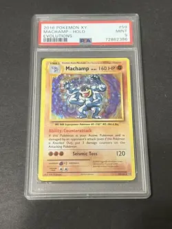 Machamp 2016 Pokemon XY Evolutions Holo #59 PSA 9 - Image 1