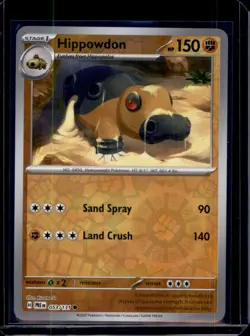 Hippowdon SV: Prismatic Evolutions Pokemon 053/131 Reverse Holo NM+ - Image 1
