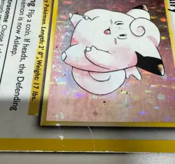 POKEMON TCG CLEFAIRY 5/102 RARE HOLO BASE SET AVERAGE MODERATE/HEAVY PLAY - Image 2