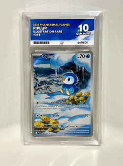 Piplup 098/094 Phantasmal Flames ACE 10 GEM MINT Pokemon TCG PERFECT SUBS! - Image 1