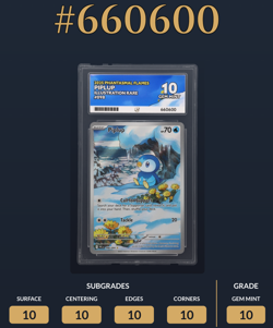 Piplup 098/094 Phantasmal Flames ACE 10 GEM MINT Pokemon TCG PERFECT SUBS! - Image 3