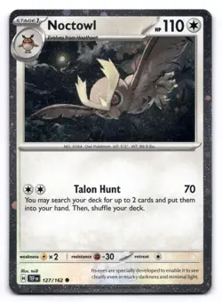 Hoothoot Noctowl NM Cosmos Holo Temporal Forces 126 127/162 Pokemon TCG Holo - Image 4