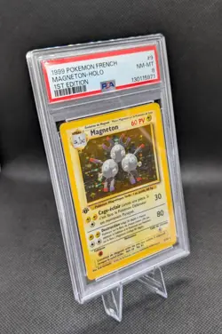 1999 Pokemon French #9 Magneton 1st Edition PSA 8 - Image 3