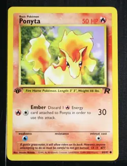 PSA 9 MINT 2000 Pokemon Team Rocket #64 Ponyta 1st Edition !!! - Image 3