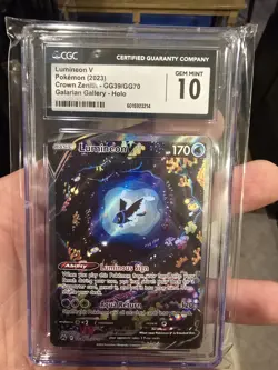 2023 POKEMON CROWN ZENITH GALARIAN GALLERY #GG39 LUMINEON V CGC 10 GEM MINT - Image 3