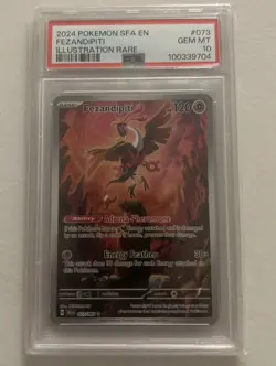 2024 Pokemon Shrouded Fable FEZANDIPITI Illustration Rare #73 PSA 10 #1 - Image 1