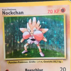 Pokemon TCG Karte Nockchan Hitmonchan 7/102 Base Set Holo Rare Deutsch - Image 2