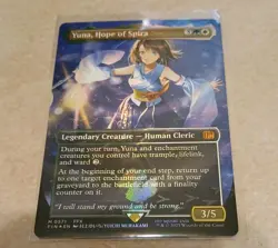 Yuna, Hope of Spira Borderless Chocobo Track FOIL Final Fantasy MTG MINT - Image 1