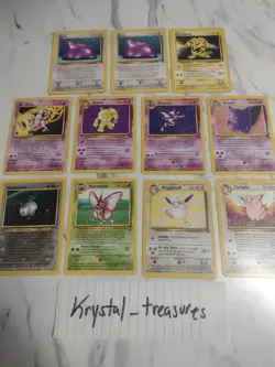 Pokemon TCG Card Lot Gen 1 NM-LP Various Rare Base Jungle Fossil See Description - Image 1