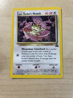 Team Rocket's Meowth 18/53 Wotc Promo Regular (Near Mint or Better) Pokemon - Image 1