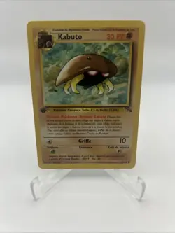 FRENCH 50/62 Kabuto 1st Edition Fossil Pokemon TCG Common Card - HP/MP - Image 1