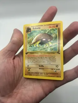 FRENCH 50/62 Kabuto 1st Edition Fossil Pokemon TCG Common Card - HP/MP - Image 4