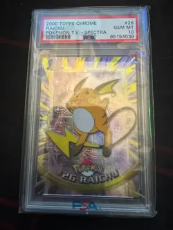 Raichu Spectra #26 PSA 10 2000 Topps Chrome Pokemon TV - Image 1