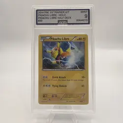 2016 Pokemon TCG XY Trainer Kit Box Holo Pikachu Libre Card 30/30 AGS 9 MINT - Image 1