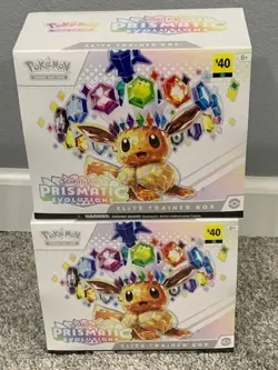 Pokemon Scarlet & Violet: Prismatic Evolutions Sealed Elite Trainer Box LOT of 2 - Image 1