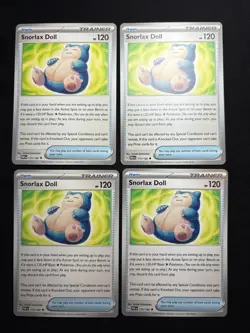 4x Pokemon TCG Snorlax Doll 175/182 - Scarlet & Violet Paradox Rift PAR Playset - Image 1